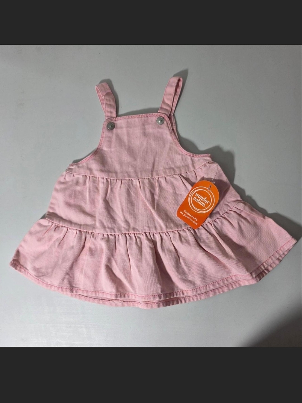 Wonder Nation Pink Tiered Cotton Dress